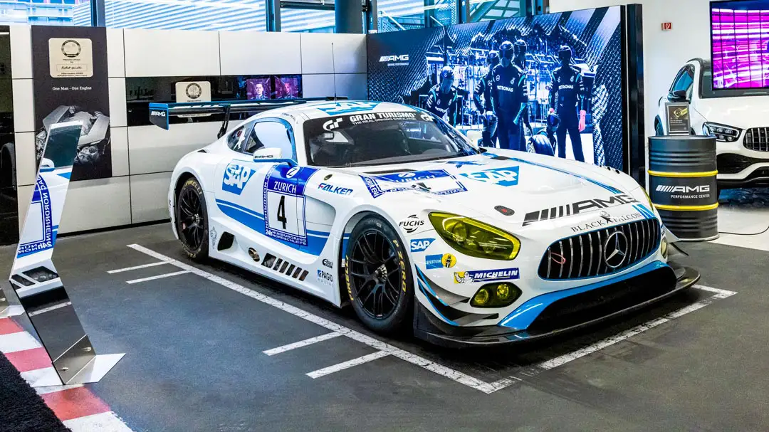 Mercedes-AMG GT3 SAP à l'AMG Performance Center de Carouge