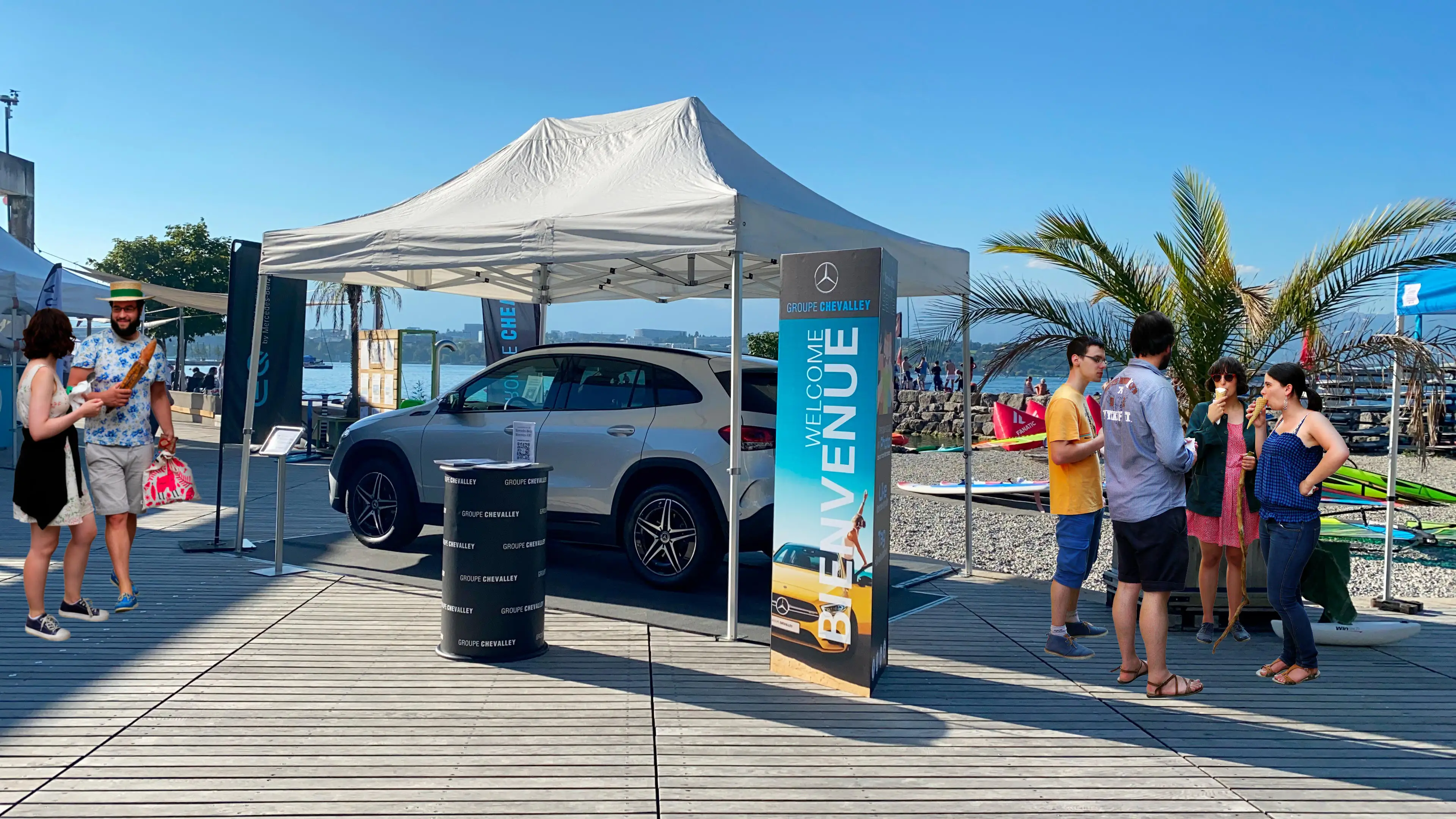 MErcedes GLA Groupe Chevalley au Tropical Corner à genève