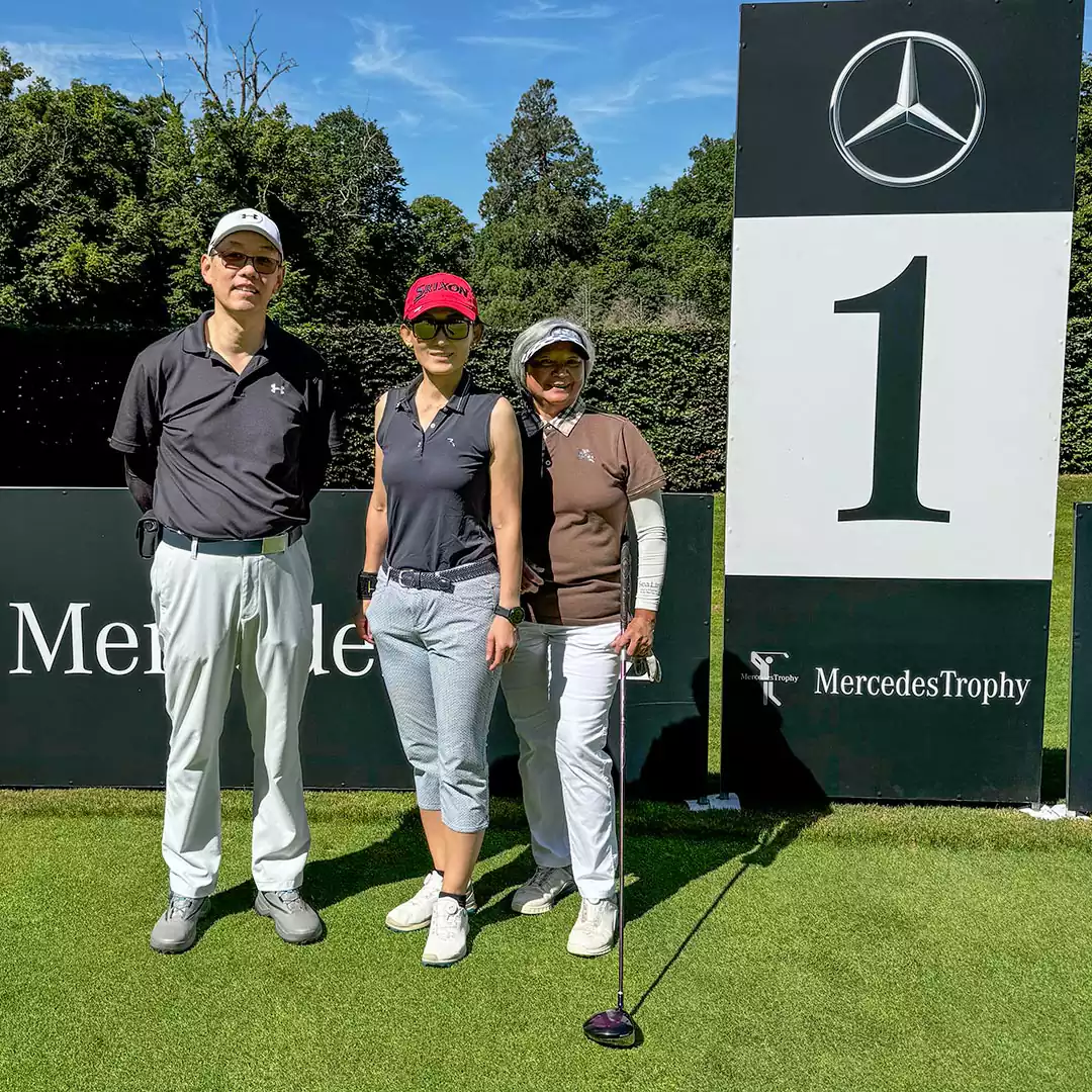 Participants à la compétition de golf MercedesTrophy 2024 à Gland Suisse Groupe Chevalley