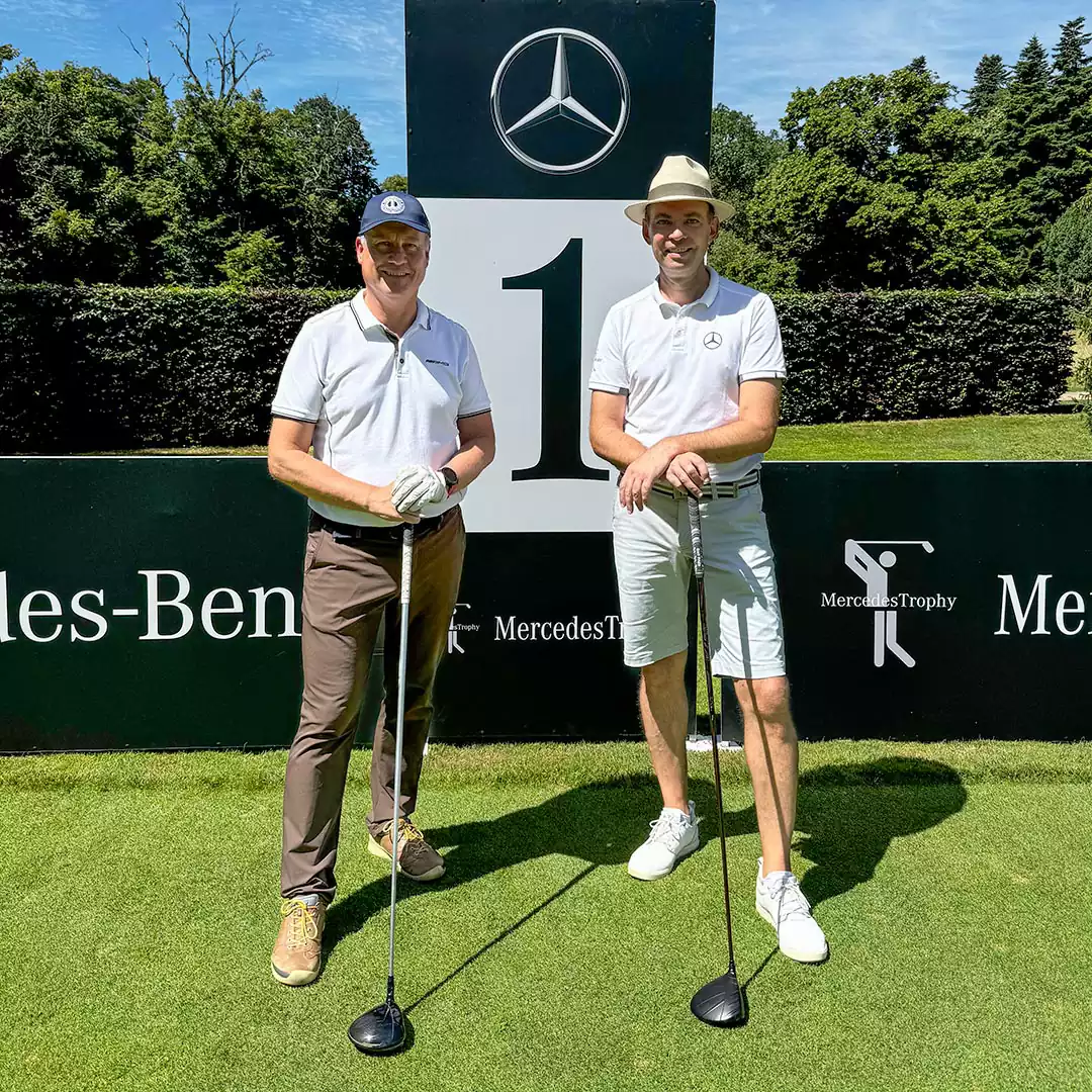 Participants à la compétition de golf MercedesTrophy 2024 à Gland Suisse Groupe Chevalley