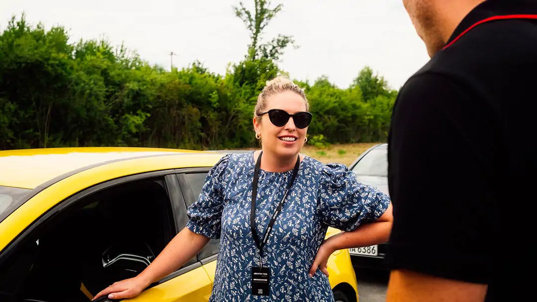 Essai de la Mercedes-AMG A45s lors du  Mercedes-AMG Factory road trip 2022