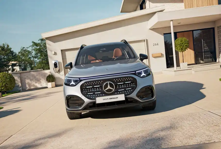 Vue avant de la Mercedes GLB modèle 2026 à Nyon