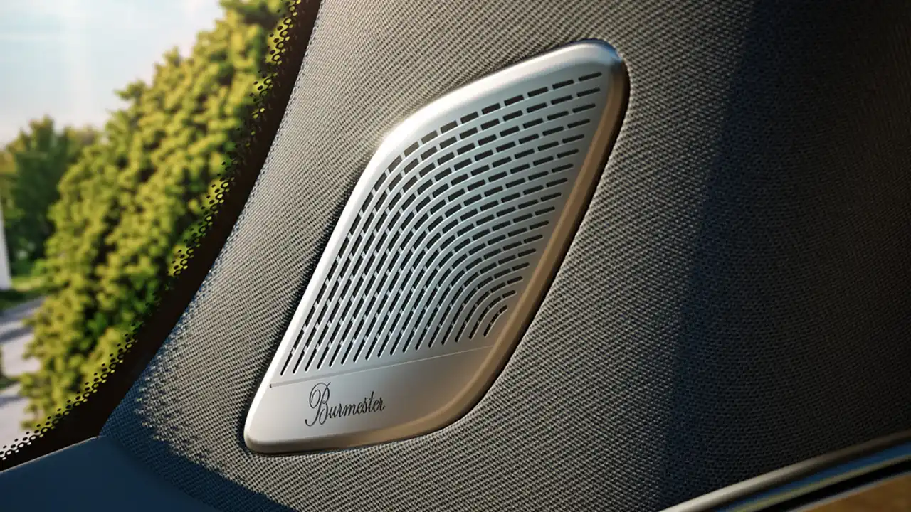 gros plan sur un haut-parleur Burmester du GLB 26MY