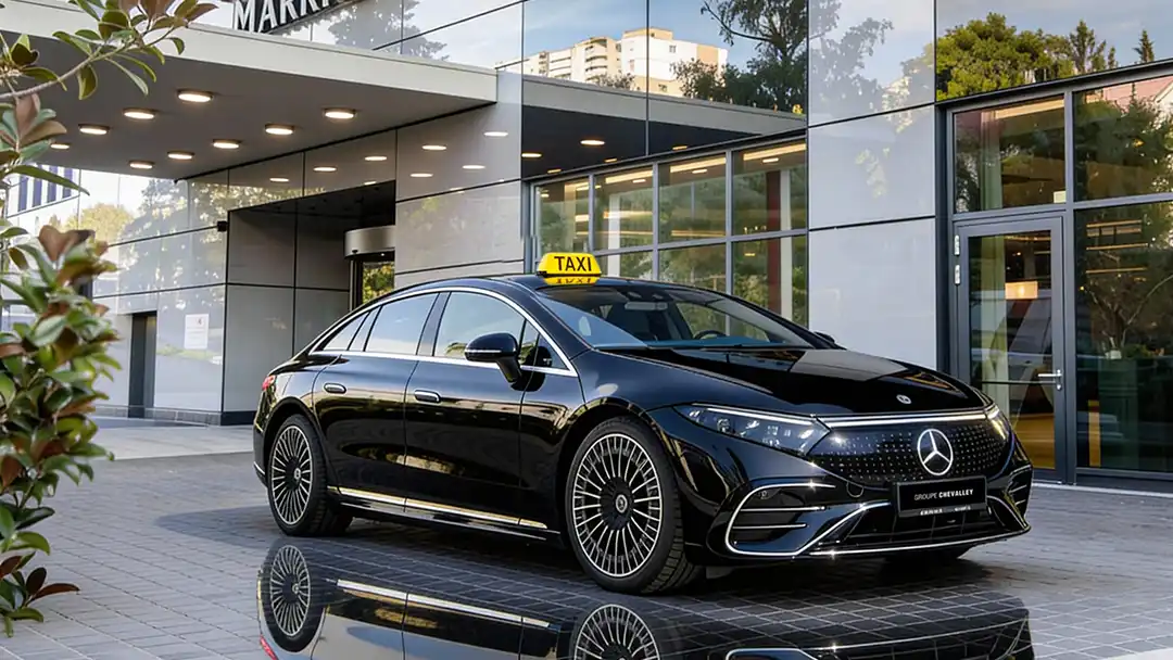 Rabais flotte spécial taxi et VTC sur Mercedes EQS berline électrique à Genève
